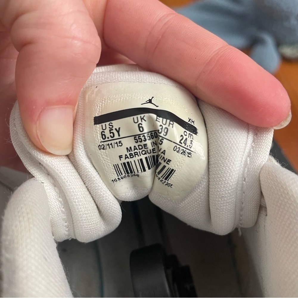 AIR JORDAN RETRO 1 LOW CASUAL SHOES triple off white cream NIKE 6.5 8 - Picture 10 of 10